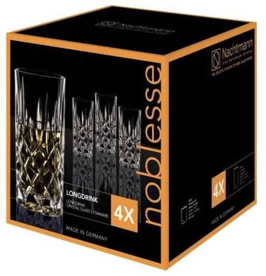 Súprava 4 pohárov z krištáľového skla Nachtmann Noblesse, 375 ml