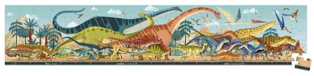 Janod Puzzle v kufríku 100ks Dinosaury