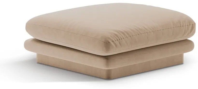 Béžová zamatová podnožka Torino – Micadoni