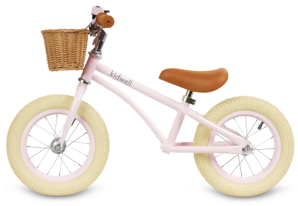Balančný bicykel Kidwell Classy 12" s košíkom a zvončekom pre deti od 18 mesiacov