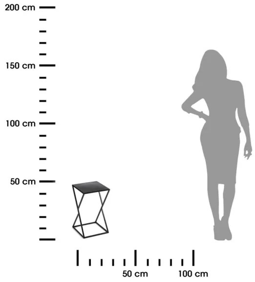 Stojan na kvety LOFT 40x23,5 cm čierna