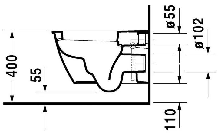 DURAVIT Darling New závesné WC s hlbokým splachovaním, 370 mm x 540 mm, 2545090000