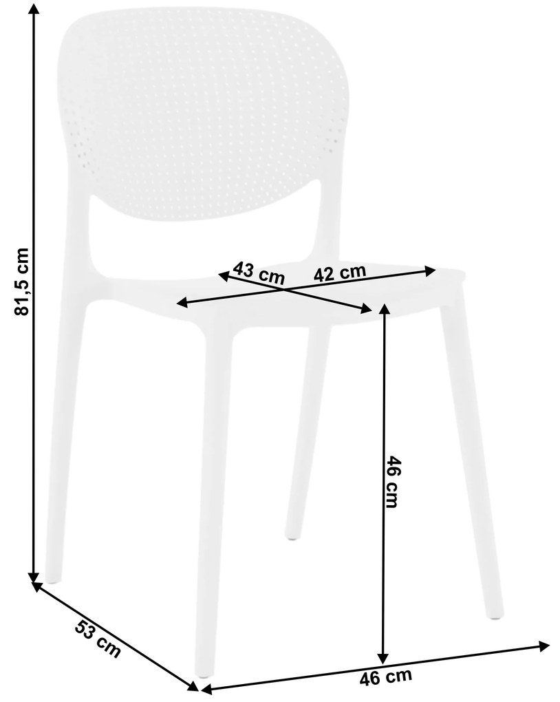 Kondela Stolička, biela, FEDRA NEW