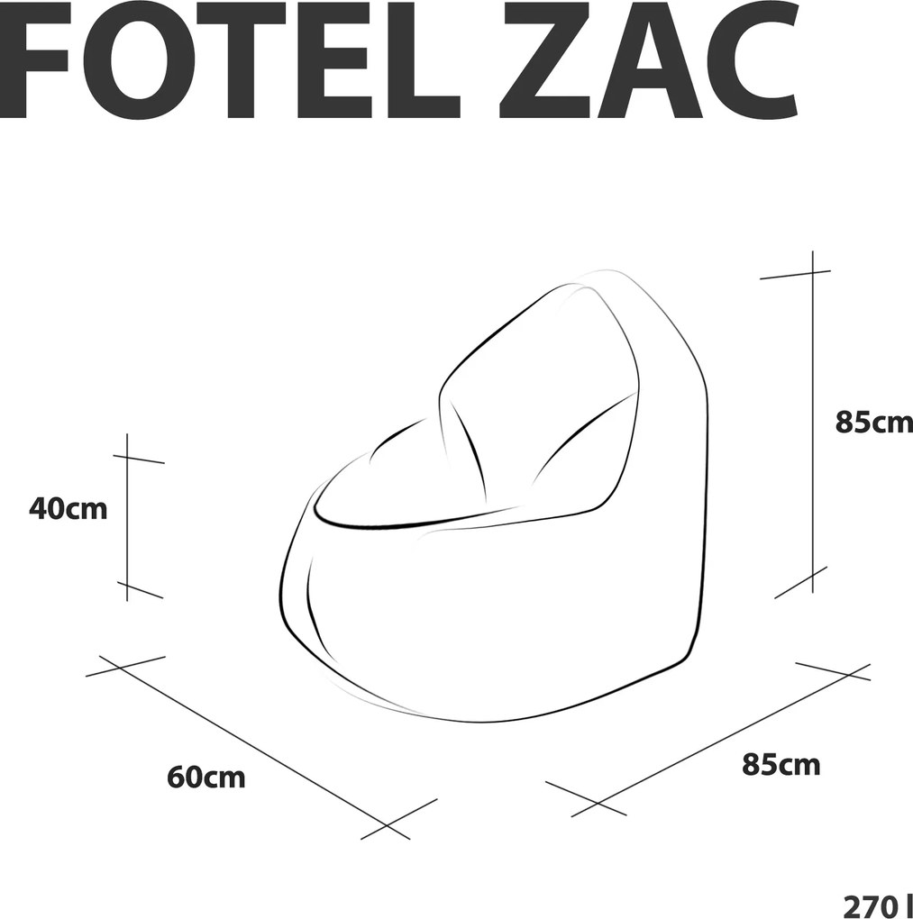 INTERMEDIC SK Sedací vak ZAC | Polyester Farba: NC07 - Tyrkysová (Polyester)