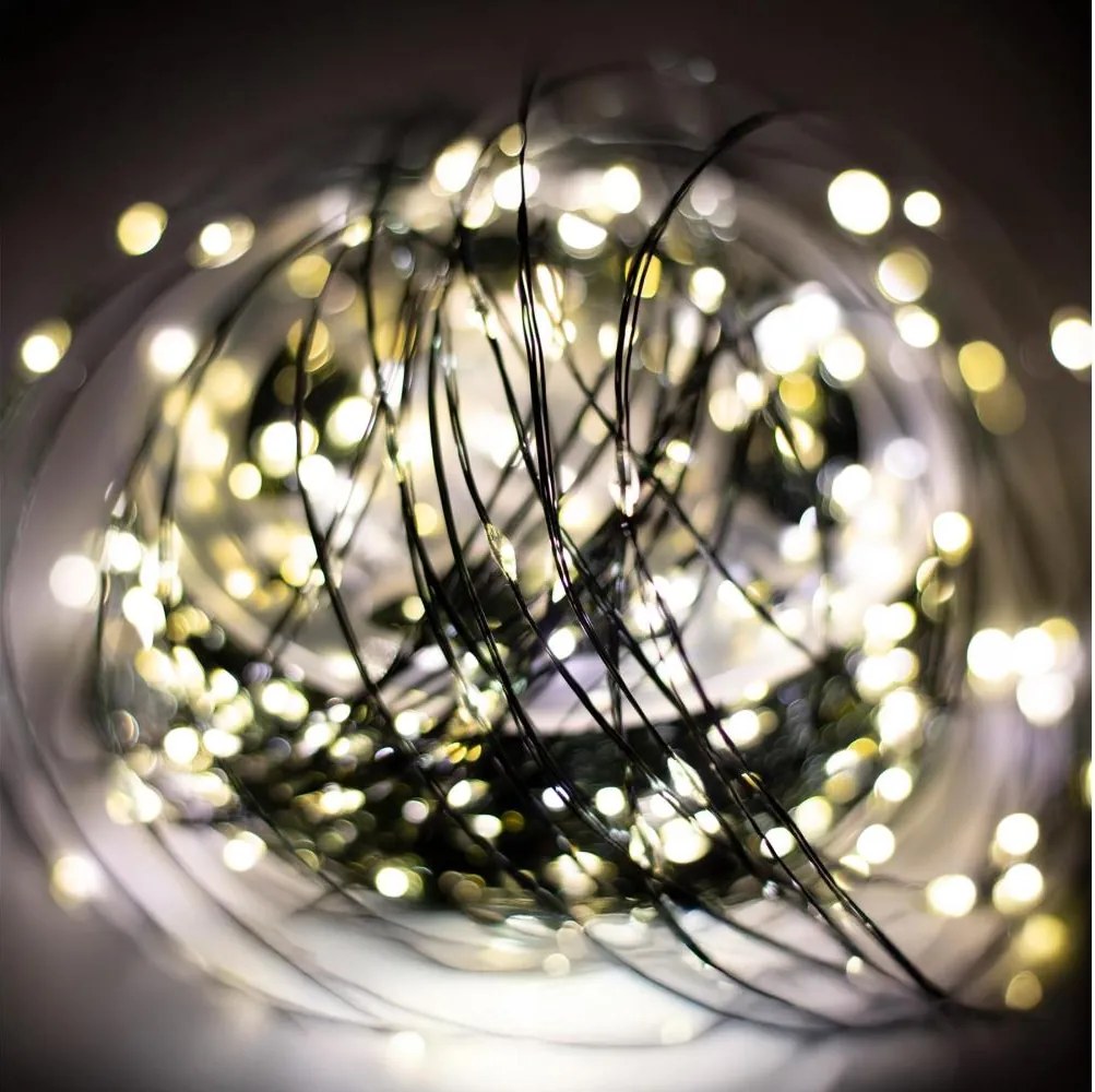 Vonkajšia LED svetelná reťaz 1500xLED/230V, 8 režimov, 153 m, IP44, teplá biela + DO