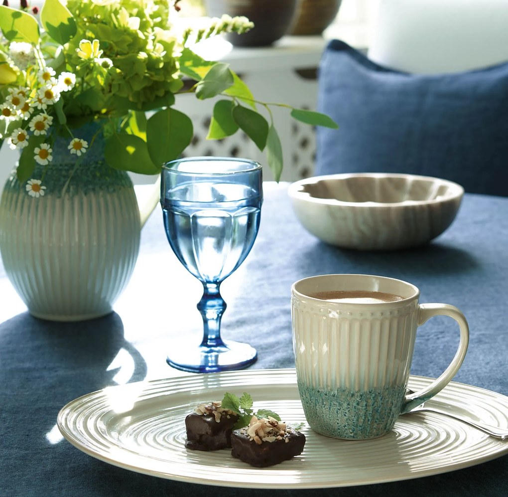 GREEN GATE Porcelánový džbán Alice Ripple Blue 1,5 l