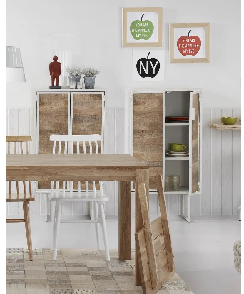 Jedálenský rozkladací stôl z dubového dreva Kave Home, 140 x 90 cm