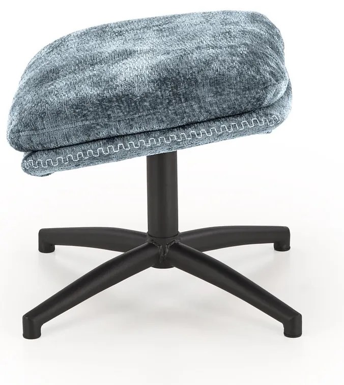 Křeslo s podnožkou Dario modré