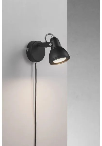 Nordlux - Nástenné bodové svietidlo ASLAK 1xGU10/35W/230V čierna