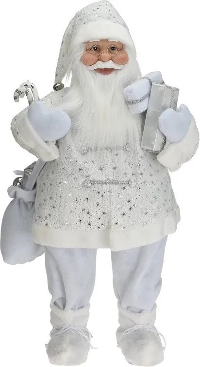 Santa Claus – biely 80 cm