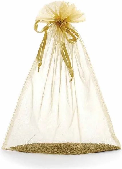 Darčekový sáčok Organza – zlatý 30 × 40 cm