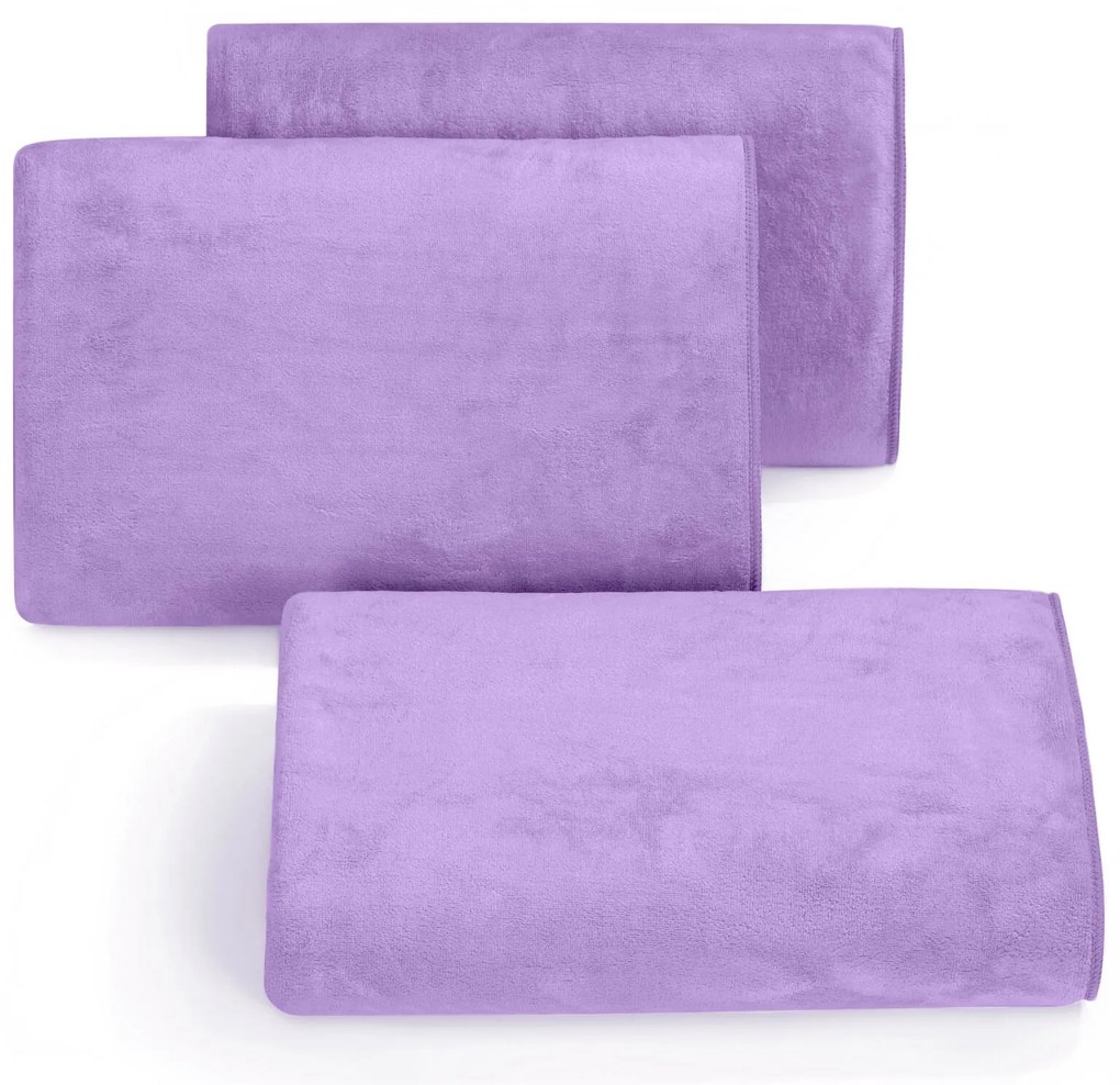 RÝCHLOSCHNÚCI UTERÁK Z MIKROVLÁKNA AMY3 SADA 3KS 80X150 CM FIALOVÁ