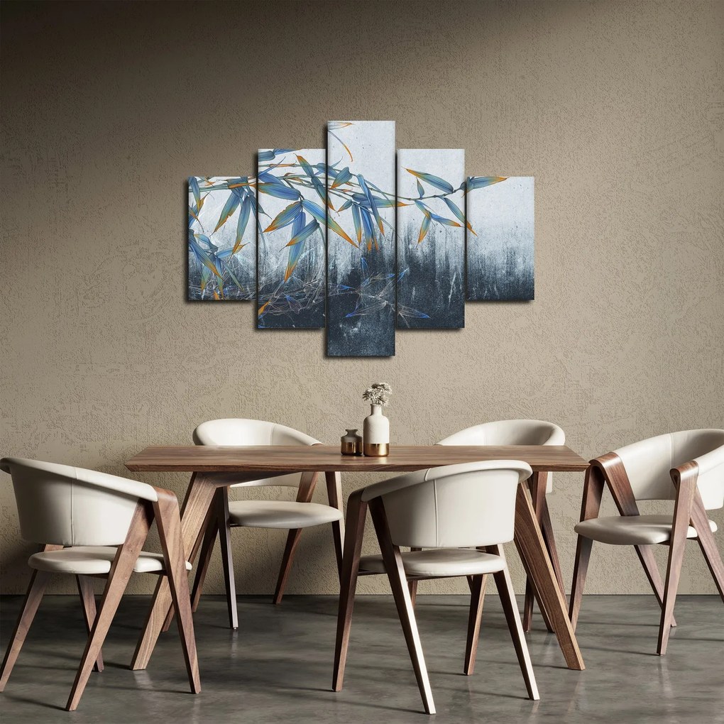 Obraz - Bambus na stene (150x105 cm)
