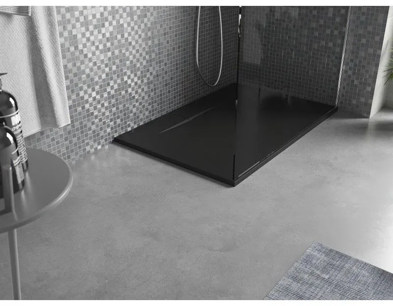 Mexen Egon, SMC obdĺžniková sprchová vanička 150 x 80 cm, čierna, 4R708015
