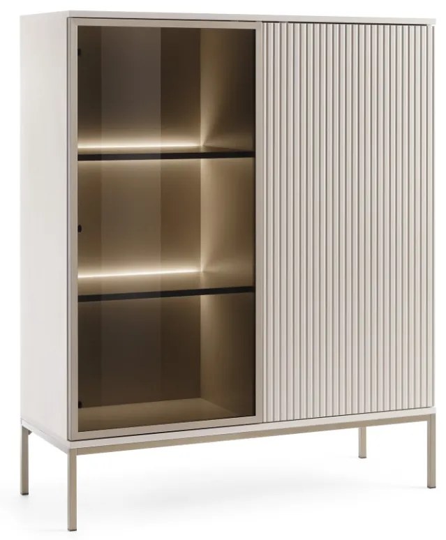 NÍZKA VITRÍNA ALESSIO 104 cm KAŠMÍR LED