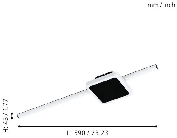 Eglo 99609 - LED Stropné svietidlo SARGINTO 1xLED/6,3W/230V + 1xLED/5,4W
