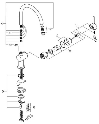GROHE 32917KS0 - Drezová batéria A DN 15 čierna
