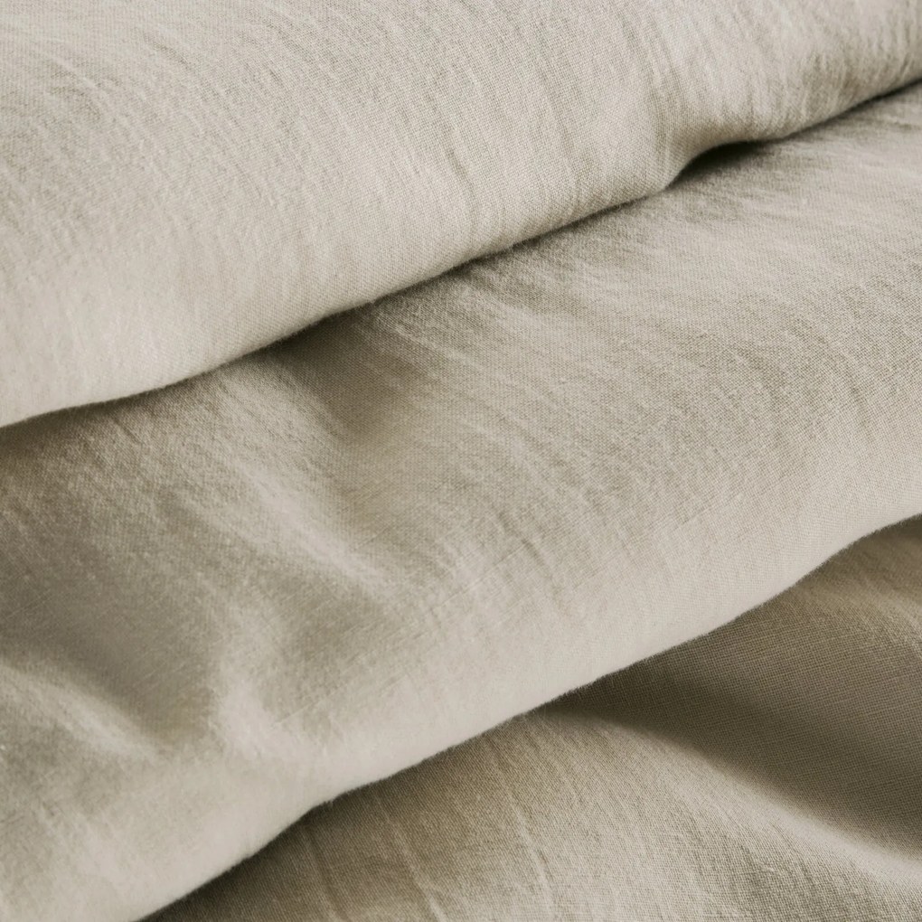 ĽANOVÉ OBLIEČKY LINEN 160X200 CM, 2 KS 70X80 CM KRÉMOVÉ