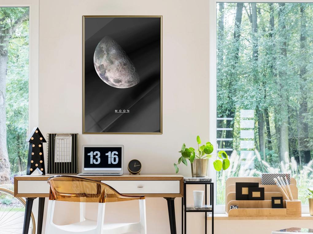 Artgeist Plagát - Moon [Poster] Veľkosť: 40x60, Verzia: Zlatý rám
