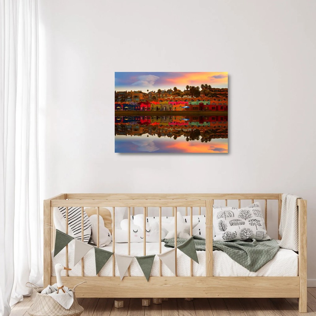 Sklenený obraz - Miesto pre letné kúpanie (70x50 cm)