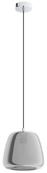 Eglo 39666 - Luster na lanku ALBARINO 1xE27/40W/230V pr. 26 cm dymová