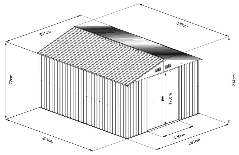 Záhradný domček na náradie Avenberg 3.0 x 3.0 m HNEDÁ SD-X1010-H170