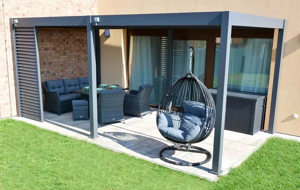 Bioklimatická pergola INTRO NEO 4X3m, hliník, voľne stojaca