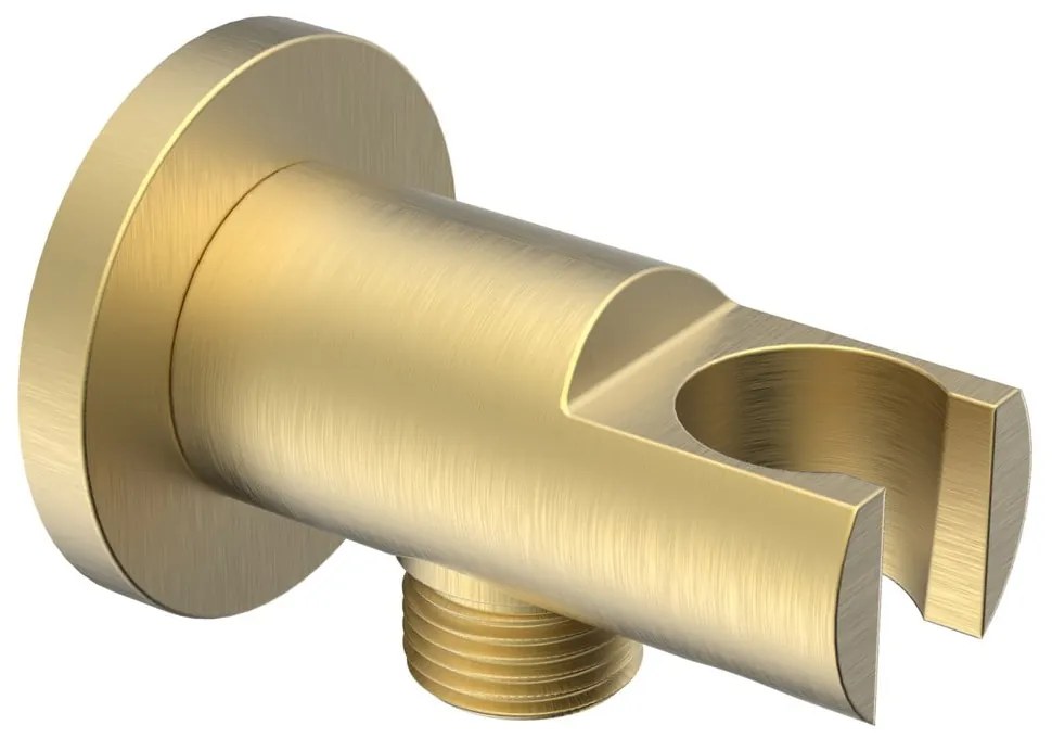 Mosadzný diel na pripojenie sprchy v zlatej farbe ø 5 cm – Sapho