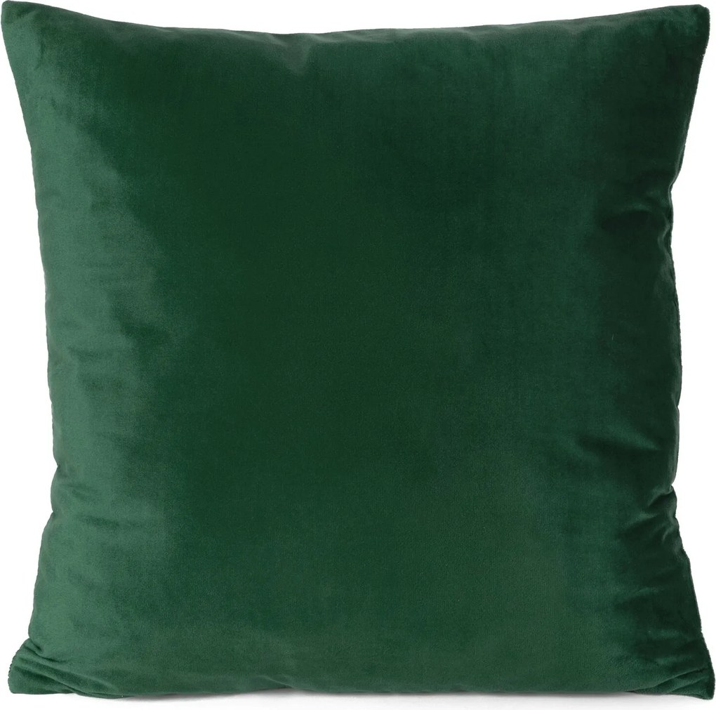 DEKORAČNÁ OBLIEČKA NA VANKÚŠ ELORA 45X45 CM TMAVOZELENÁ