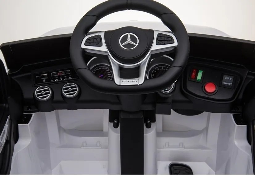 LEAN CARS ELEKTRICKÉ AUTÍČKO - MERCEDES QLC - NELAKOVANÉ BIELE - 4x45W MOTOR - 12V/7Ah BATÉRIA - 2023