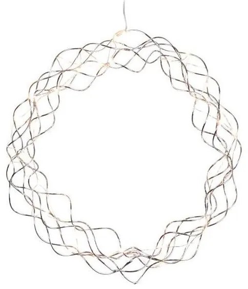 Eglo 411015 - LED Vianočná dekorácia CURLY 30xLED/0,064W/230V lesklý chróm EG411015