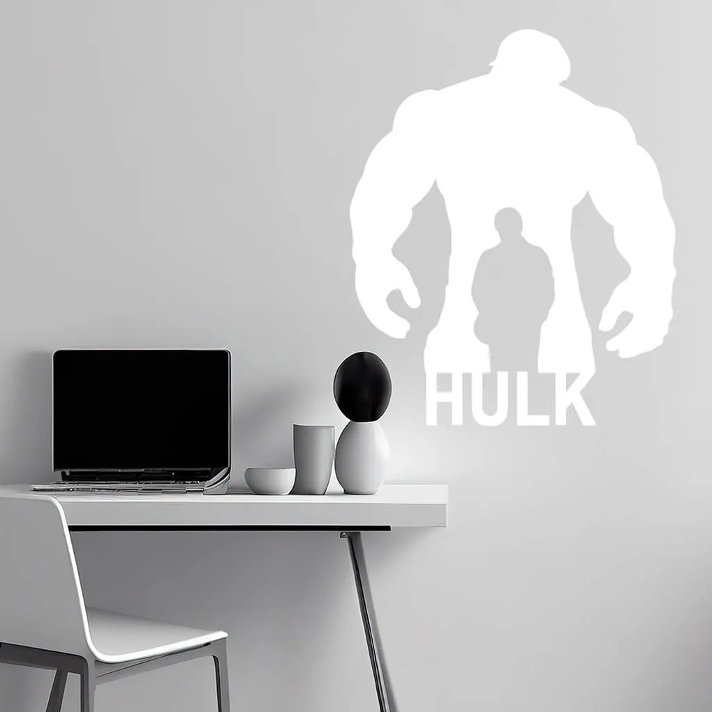 Veselá Stena Samolepka Hulk silueta Farba: černá, Veľkosť: 80 x 97 cm