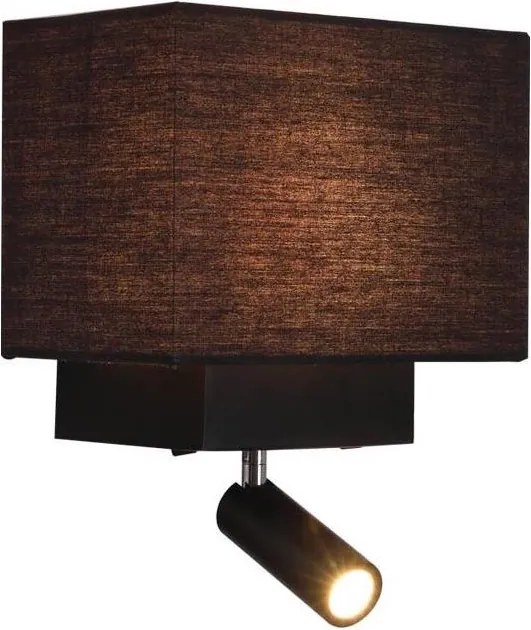 Zambelis H59 - LED Nástenná lampa LED/3W + 1xE27/40W/230V čierna