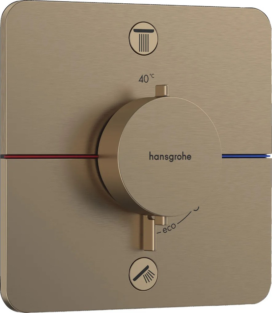 Hansgrohe ShowerSelect Comfort Q, termostat pod omietku pre 2 spotrebiče, kartáčovaný bronz, HAN-15583140
