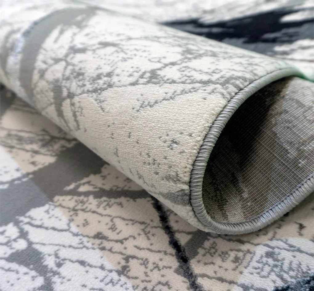 Koberec Allianz 6310 GREY – sivý obdĺžnik s abstraktným vzorom Rozmer: 240x330 cm