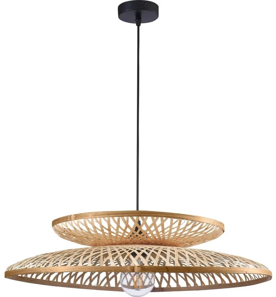 Luster na lanku BALI 1xE27/20W/230V pr. 60 cm bambus