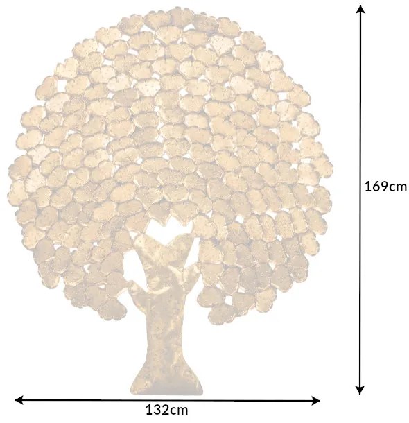 Nástenná dekorácia Strom života 170cm zlatá