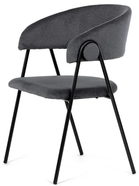 Autronic BONTEC Jedálenská stolička, šedá, zamatová látka, DCL-X7130 GREY2 Farba: Šedá
