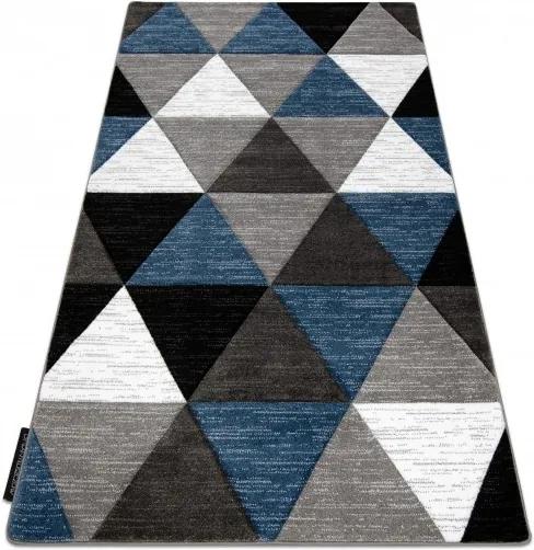 3kraft Kusový koberec ALTER Rino trojúhelníky modrý | BIANO