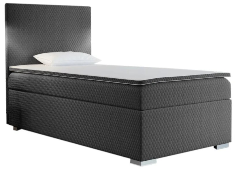 Čalúnená posteľ boxspring RENATA + vrchný matrac - sawana pik honey 05 / ľavá / 100x200