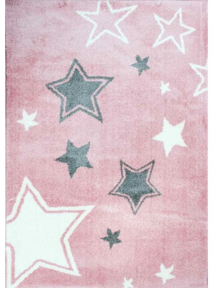 Kusový koberec Hviezdičky růžový, Velikosti 70x140cm