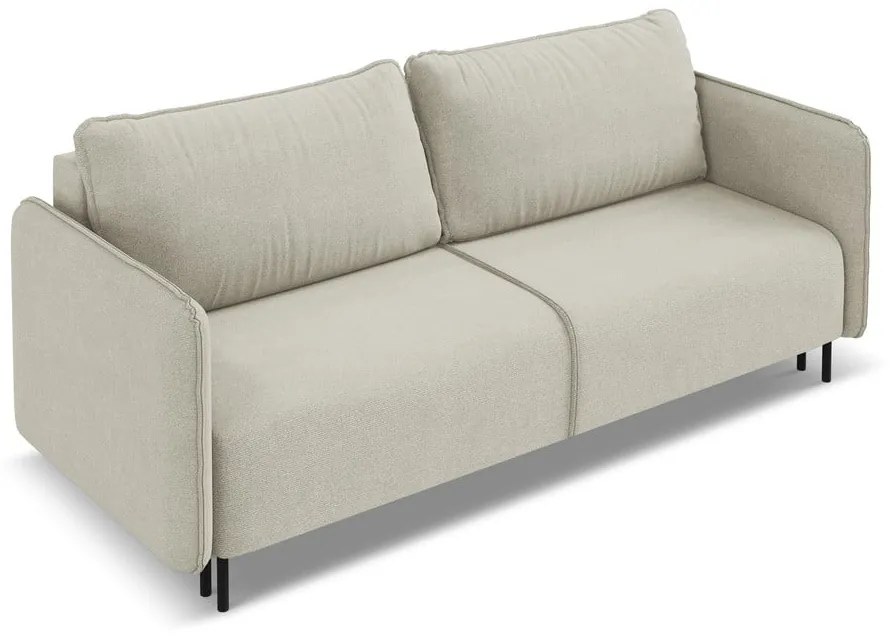 Béžová rozkladacia/s úložným priestorom pohovka 226 cm Luana – Makamii