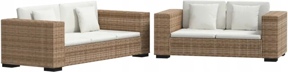 vidaXL Sada záhradných pohoviek 2+3, ratan