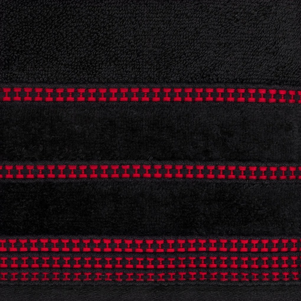 BAVLNENÝ UTERÁK AMANDA8 SADA 6KS 50X90 CM ČIERNA