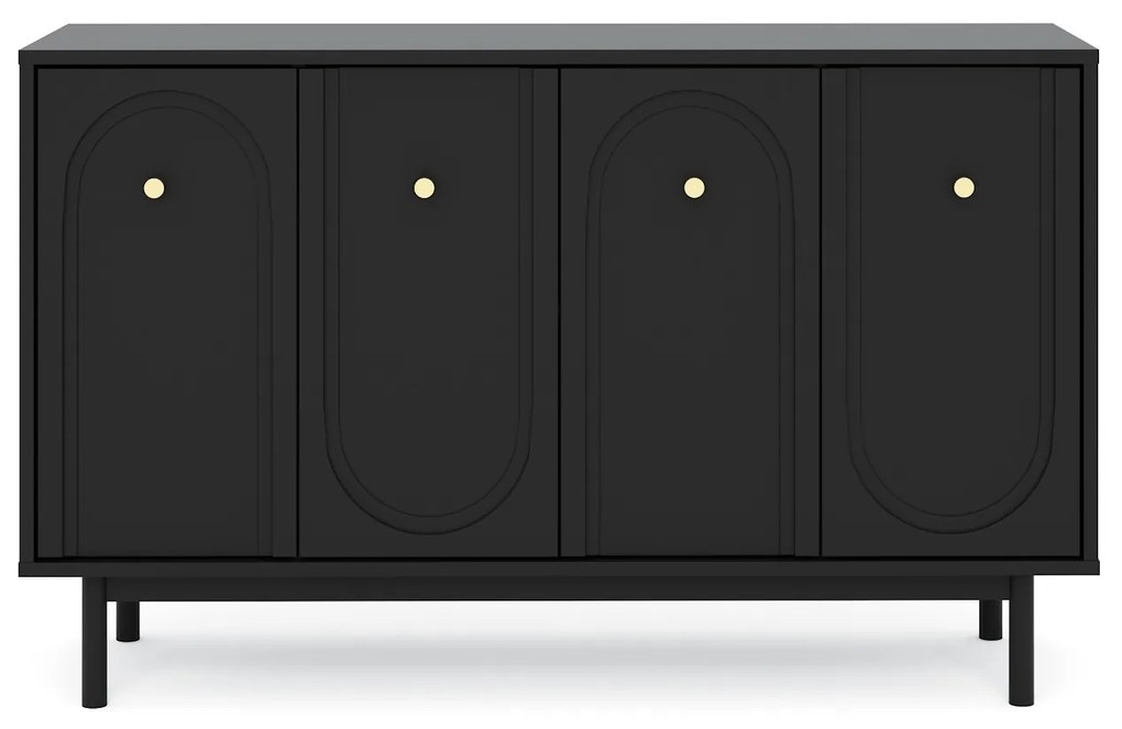 Komoda Mazoma 154 cm černá/zlatá