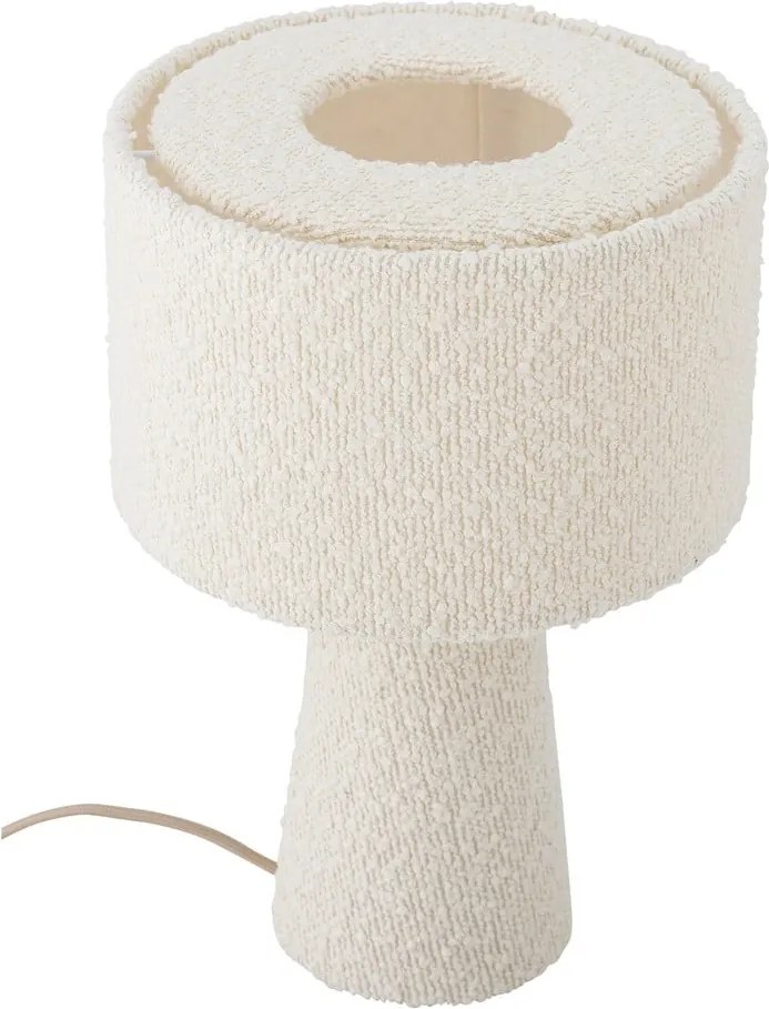 Biela stolová lampa s textilným tienidlom (výška 30 cm) Emmie – Bloomingville