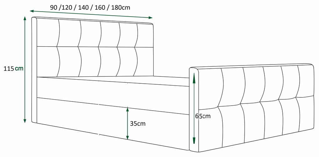 Manželská posteľ 140 cm Darrin (čierna) (s roštom a úložným priestorom). Vlastná spoľahlivá doprava až k Vám domov. 1046868