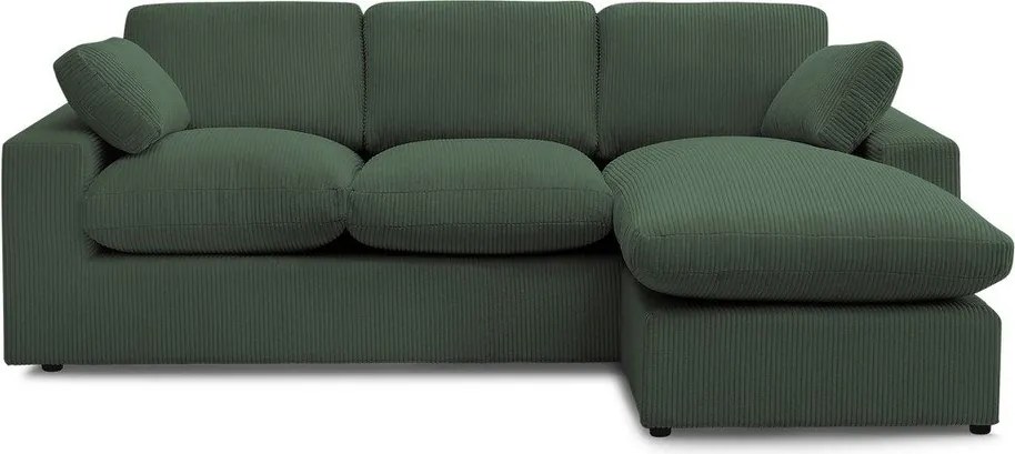 Zelená menčestrová rohová pohovka Belair – Bobochic Paris