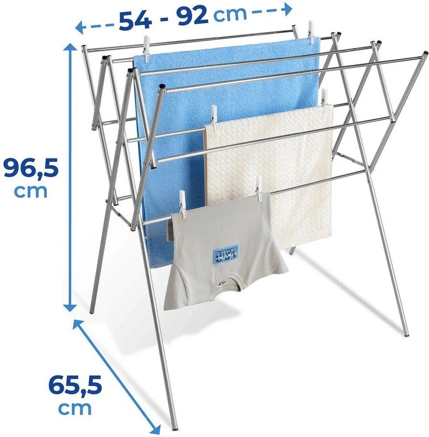 Sušiak na bielizeň v lesklej striebornej farbe 8 m – Wenko