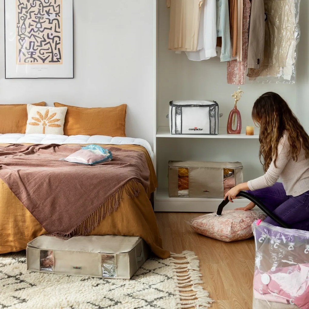 Compactor Compactor Life 2.0. vákuový úložný box s puzdrom - L 145 litrov, 65 x 50 x 15,5 cm, L